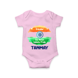 Tricolour Infinite Pride Romper - BABY PINK - New Born (Chest 14")