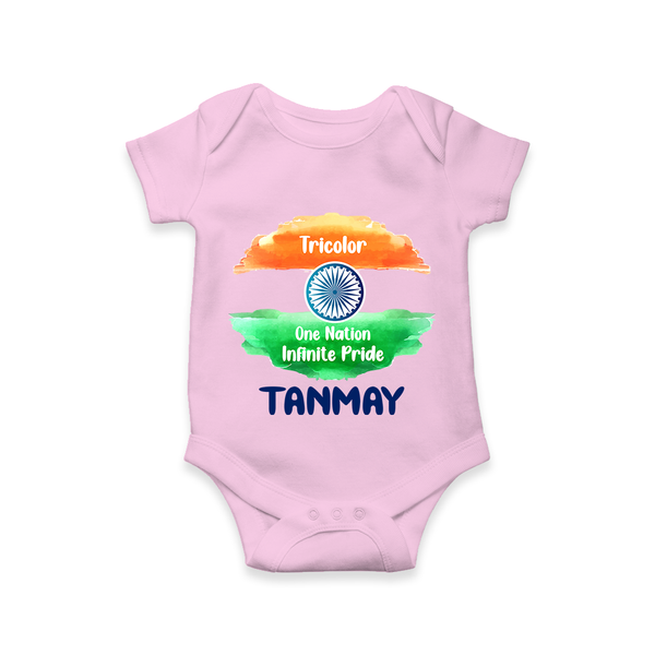 Tricolour Infinite Pride Romper - BABY PINK - New Born (Chest 14")