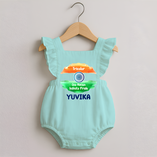 One Nation Infinite Pride Personalised  Romper Frock - MINT GREEN - 0 - 3 Months Old (Chest 19")