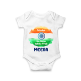 Tricolour Infinite Pride Romper - WHITE - New Born (Chest 14")