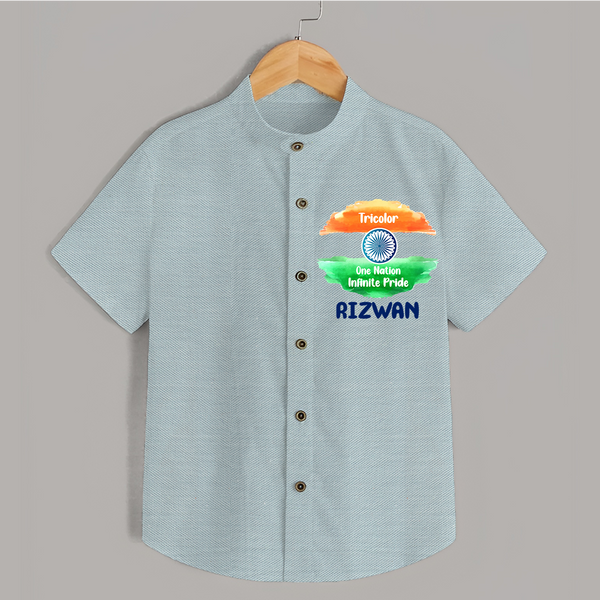 Tricolour Infinite Pride Shirt - ARCTIC BLUE - 0 - 6 Months Old (Chest 23")