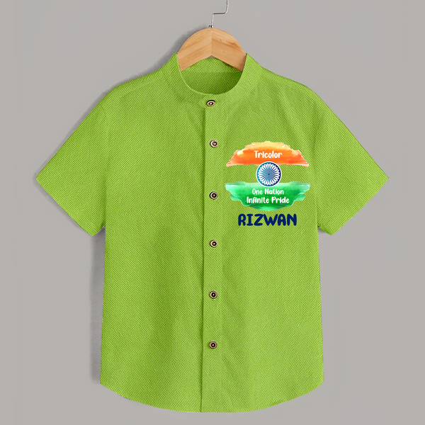 Tricolour Infinite Pride Shirt - LIME GREEN - 0 - 6 Months Old (Chest 23")
