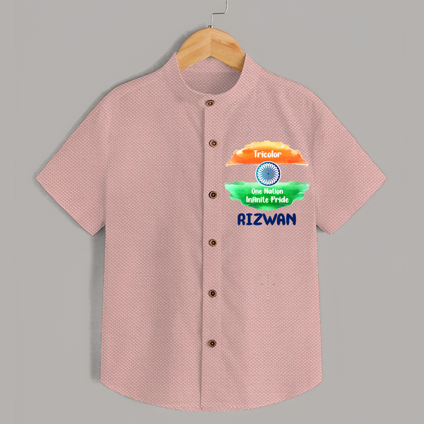 Tricolour Infinite Pride Shirt - PEACH - 0 - 6 Months Old (Chest 23")