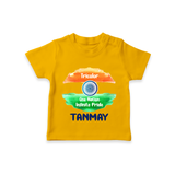 Tricolour Infinite Pride T Shirt - CHROME YELLOW - 0-5 Months Old (Chest 17")