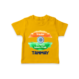 One Nation Infinite Pride Personalised Kid T-Shirt - CHROME YELLOW - 0-5 Months Old (Chest 17")