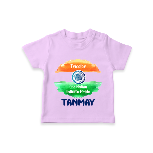 One Nation Infinite Pride Personalised Kid T-Shirt - LILAC - 0-5 Months Old (Chest 17")