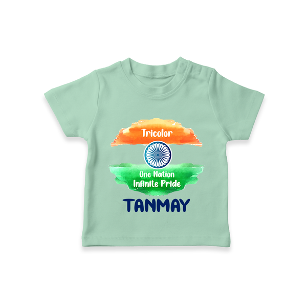 Tricolour Infinite Pride T Shirt - MINT GREEN - 0-5 Months Old (Chest 17")
