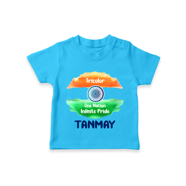 Tricolour Infinite Pride T Shirt - SKY BLUE - 0-5 Months Old (Chest 17")