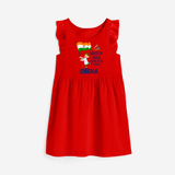 Made in India Made with Pride Customized  Frock - RED - 1 - 2 Years Old (Chest 22" , Full Length 22")