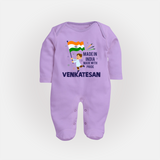 Made in India Little Patriot Full Body Suit - LILAC - New Born (Chest 7.5")