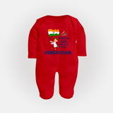 Made in India Made with Pride Customized Baby Fullbody Suit - RED - New Born (Chest 7.5")