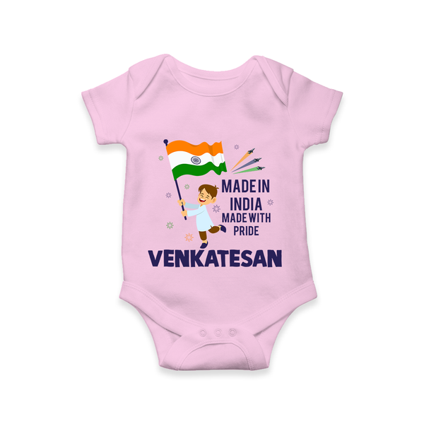 Made in India Little Patriot Romper - BABY PINK - New Born (Chest 14")