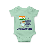 Made in India Little Patriot Romper - MINT GREEN - New Born (Chest 14")