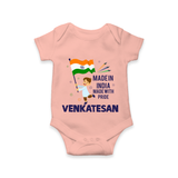 Made in India Little Patriot Romper - PEACH - New Born (Chest 14")