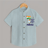 Made in India Little Patriot Shirt - ARCTIC BLUE - 0 - 6 Months Old (Chest 23")
