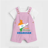 Vande Mataram Personalised Kid Dungaree - BABY PINK - 0 - 5 Months Old (Chest 18")