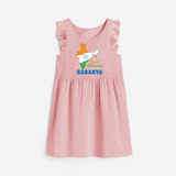 Vande Mataram Personalised Frock - BABY PINK - 1 - 2 Years Old (Chest 22" , Full Length 22")