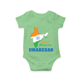 Vande Mataram Personalised Baby Romper - GREEN - New Born (Chest 14")