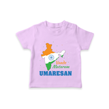 Vande Mataram India Map T Shirt - LILAC - 0-5 Months Old (Chest 17")