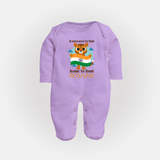 Indian by Heart Tiger Pride Full Body Suit - LILAC - New Born (Chest 7.5")