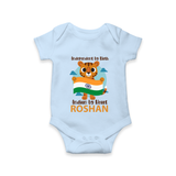 Indian by Heart Tiger Pride Romper - BABY BLUE - New Born (Chest 14")