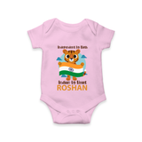 Indian by Heart Tiger Pride Romper - BABY PINK - New Born (Chest 14")