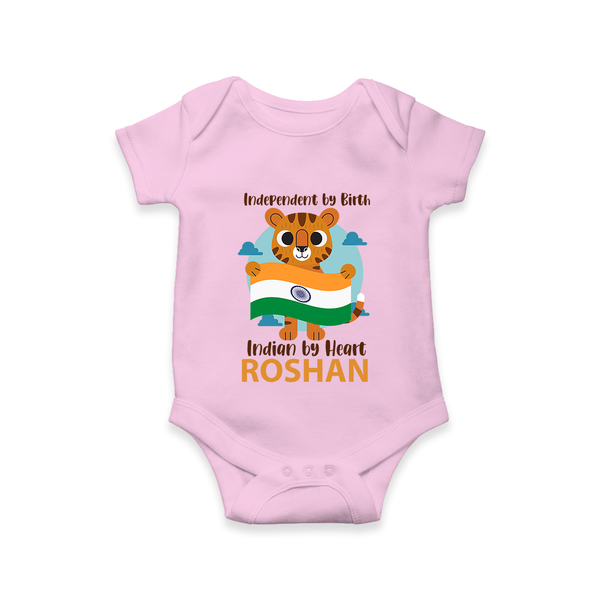 Indian by Heart Tiger Pride Romper - BABY PINK - New Born (Chest 14")