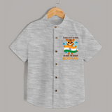 Indian by Heart Tiger Pride Shirt - GREY - 0 - 6 Months Old (Chest 23")
