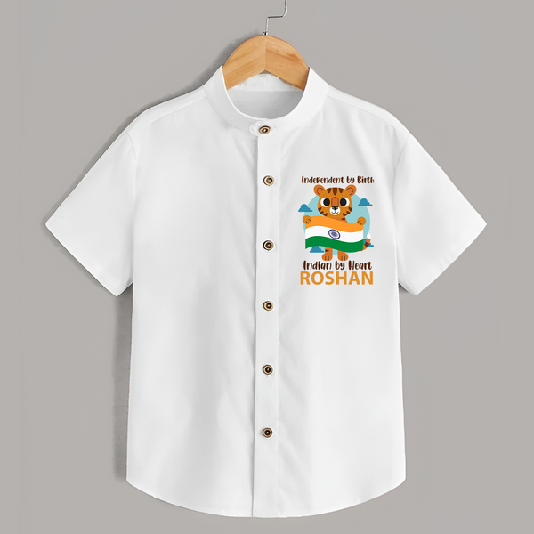 Indian by Heart Tiger Pride Shirt - WHITE - 0 - 6 Months Old (Chest 23")