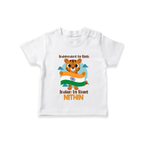Indian by Heart Tiger Pride T Shirt - WHITE - 0-5 Months Old (Chest 17")