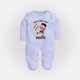 Spirit of 1947 Little Soldier Full Body Suit - BABY BLUE - New Born (Chest 7.5")