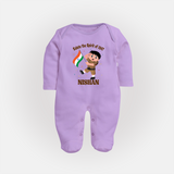 Spirit of 1947 Little Soldier Full Body Suit - LILAC - New Born (Chest 7.5")