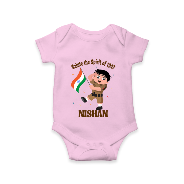 Spirit of 1947 Little Soldier Romper - BABY PINK - New Born (Chest 14")