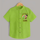 Spirit of 1947 Little Soldier Shirt - LIME GREEN - 0 - 6 Months Old (Chest 23")