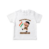 Spirit of 1947 Little Soldier T Shirt - WHITE - 0-5 Months Old (Chest 17")