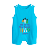 Tricolour Air Show Pride Button Romper - SKY BLUE - New Born (Chest 18")