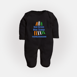Real Heroes Wear Tiranga Customized Baby Fullbody Suit - BLACK - New Born (Chest 7.5")