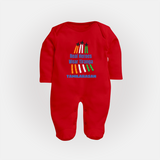 Real Heroes Wear Tiranga Customized Baby Fullbody Suit - RED - New Born (Chest 7.5")