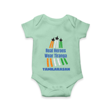 Tricolour Air Show Pride Romper - MINT GREEN - New Born (Chest 14")