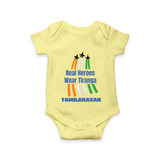 Tricolour Air Show Pride Romper - PASTEL YELLOW - New Born (Chest 14")
