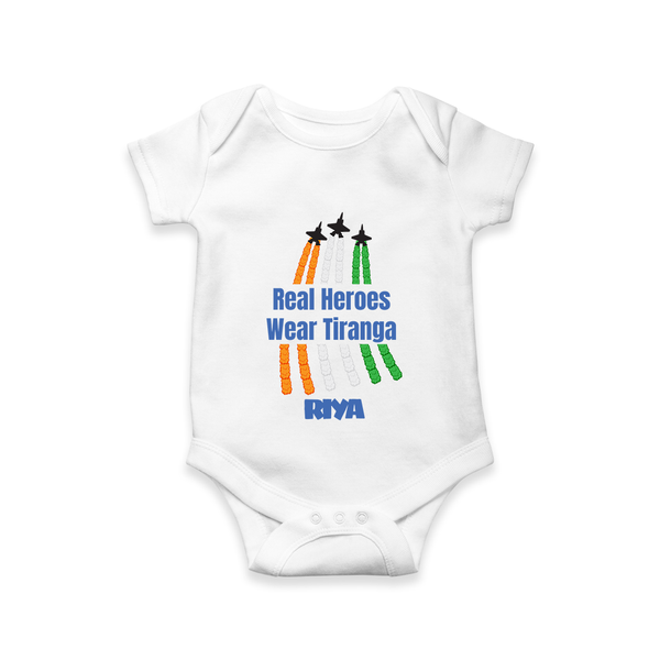 Tricolour Air Show Pride Romper - WHITE - New Born (Chest 14")