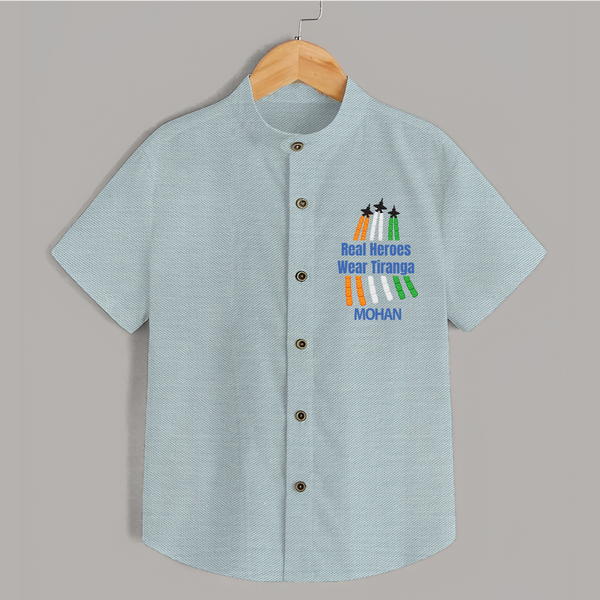 Tricolour Air Show Pride Shirt - ARCTIC BLUE - 0 - 6 Months Old (Chest 23")