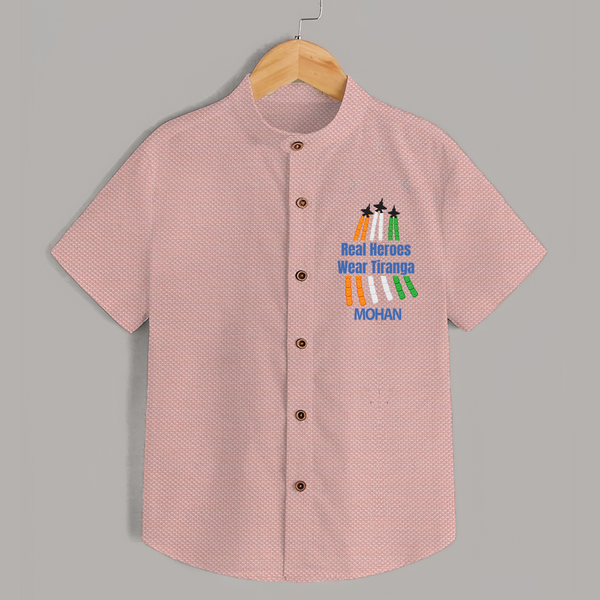Tricolour Air Show Pride Shirt - PEACH - 0 - 6 Months Old (Chest 23")