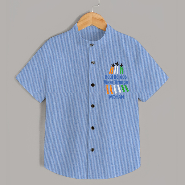 Tricolour Air Show Pride Shirt - SKY BLUE - 0 - 6 Months Old (Chest 23")