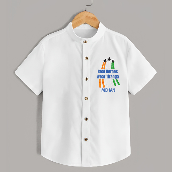 Tricolour Air Show Pride Shirt - WHITE - 0 - 6 Months Old (Chest 23")