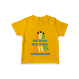 Tricolour Air Show Pride T Shirt - CHROME YELLOW - 0-5 Months Old (Chest 17")