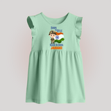 Bore to rule Made in India Personalised   Baby Frock - MINT GREEN - 0 - 3 Months Old (Chest 17")