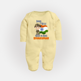 Bore to rule Made in India Personalised Baby Fullbody Suit - PASTEL YELLOW - New Born (Chest 7.5")
