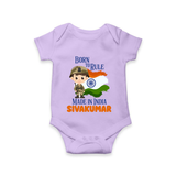 Born to Rule Little Soldier Romper - LILAC - New Born (Chest 14")