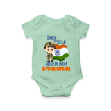 Born to Rule Little Soldier Romper - MINT GREEN - New Born (Chest 14")